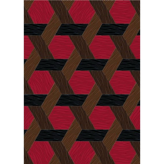 Bisazza Wood Collection Studio Job 'Cannage Rouge' Flooring -10163
