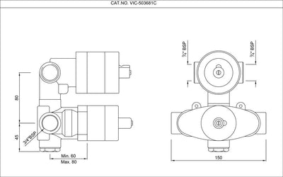 Jaquar Artize In-Wall Body Of The Thermostatic Shower Valve