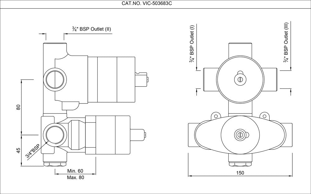 Jaquar Artize In-Wall Body Of The Thermostatic Shower Valve