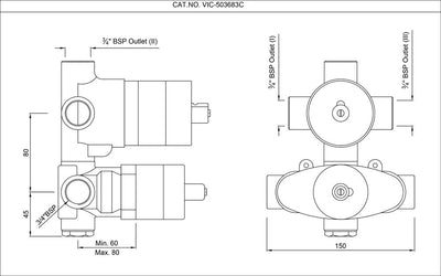 Jaquar Artize In-Wall Body Of The Thermostatic Shower Valve