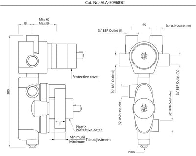 Jaquar Artize In-Wall Body Of The Thermostatic Shower Valve