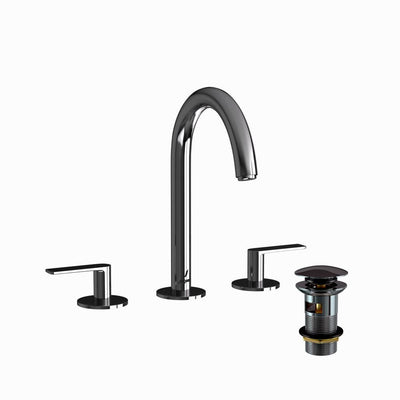 Jaquar Laguna 3 Hole Basin Mixer With Pipe Spout & Click Clack Waste