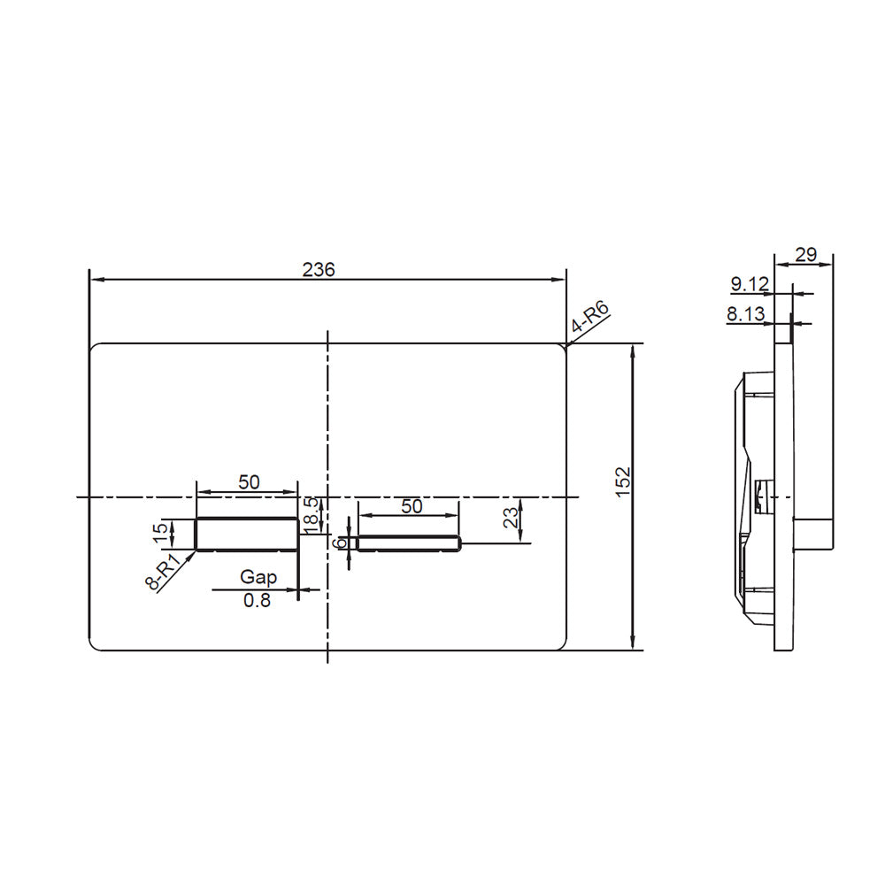 Jaquar Laguna Control Plate