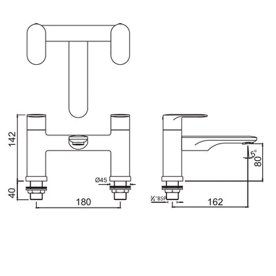 Jaquar Opal Prime 2 Hole H Type Bath Filler