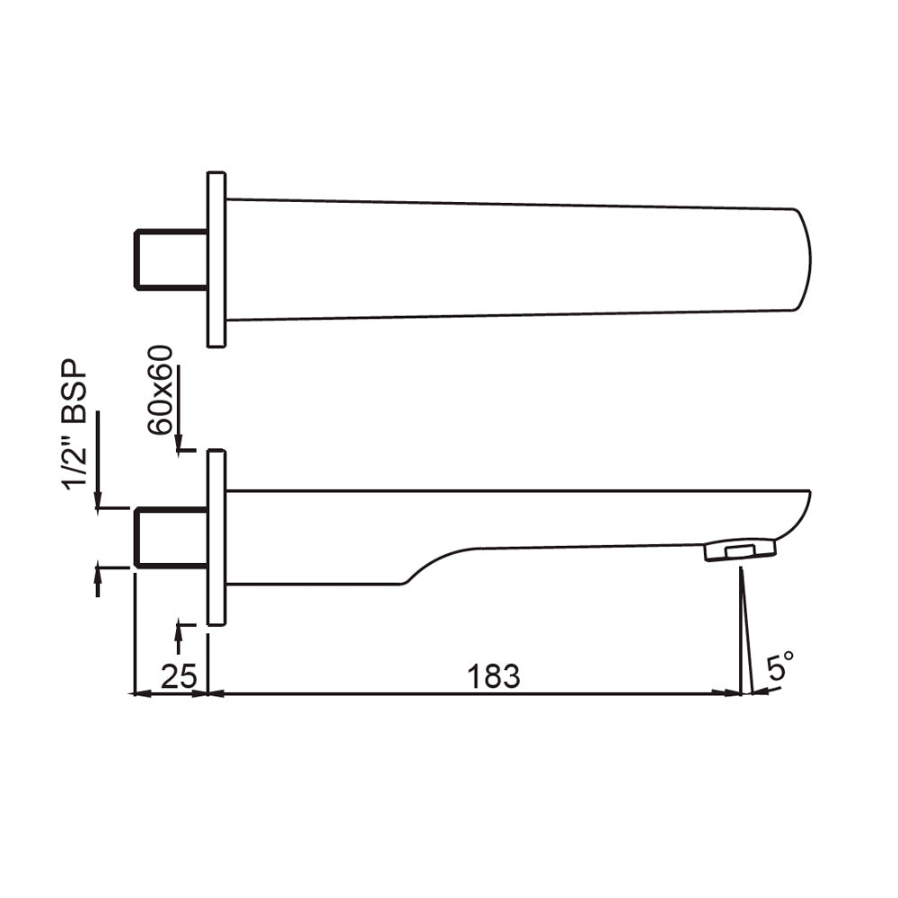 Jaquar Kubix Prime Bath Spout