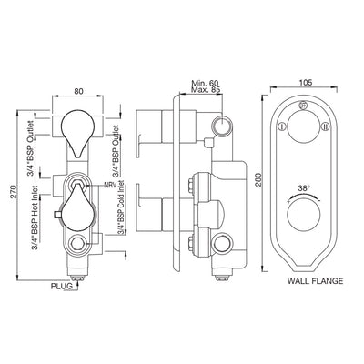 Jaquar Artize Tiaara Thermostatic Shower Valve