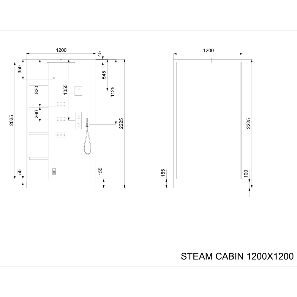 Jaquar Artize Brown Quadro Steam Cabin