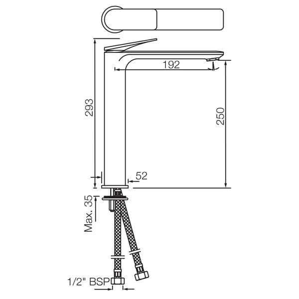 Jaquar Laguna Extended Mono Basin Mixer