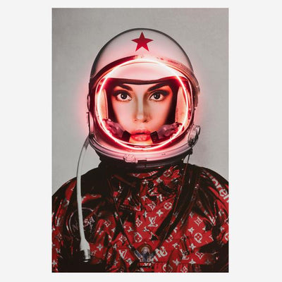 Andrew Martin, 'Space Girl Neon' Artwork in Red-0