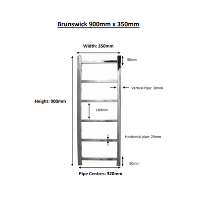 JIS Brunswick Square Heated Towel Rail