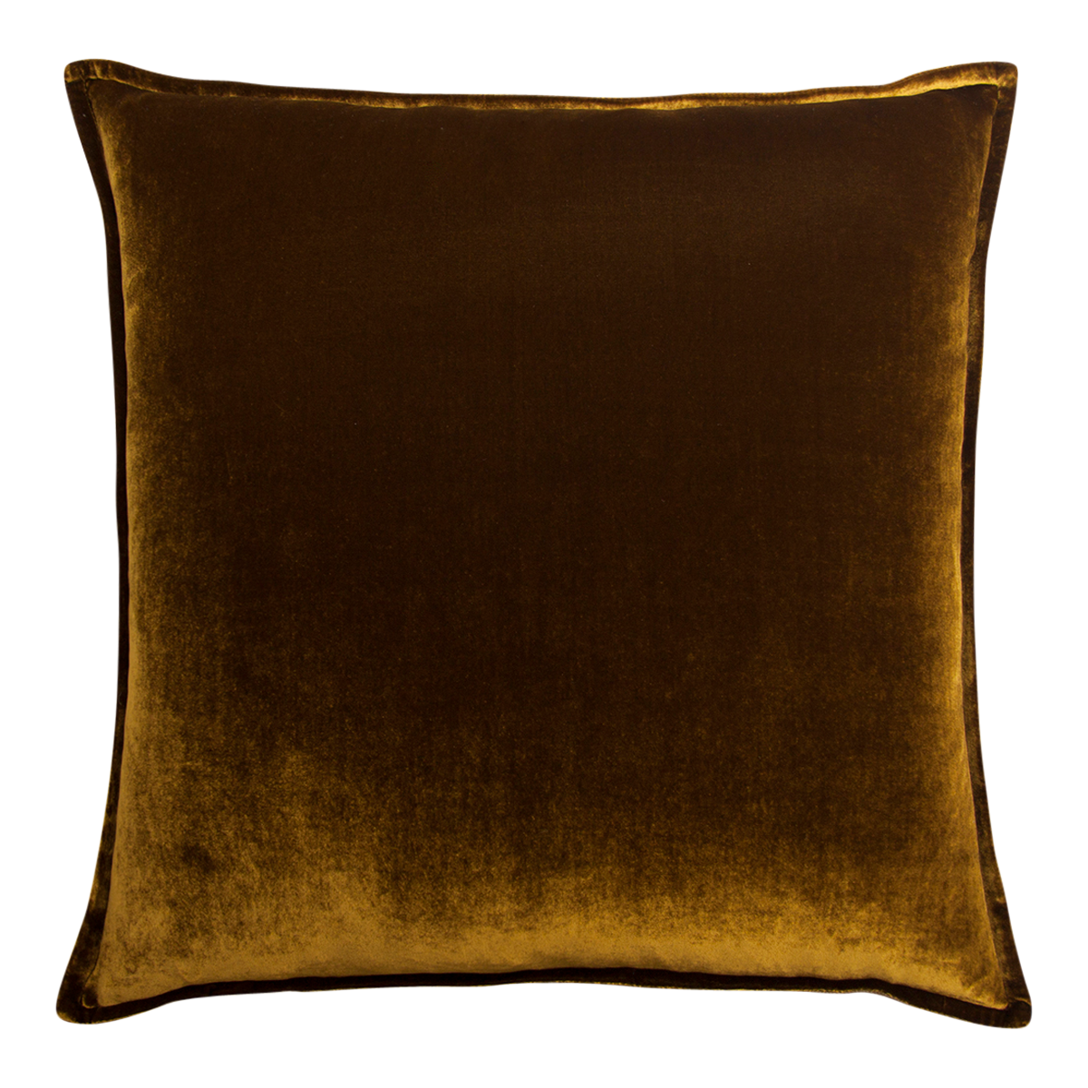 De Le Cuona Silk Velvet and Linen Flange Cushion