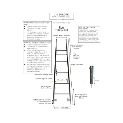 JIS RYE Leaning Ladder Rail