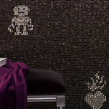 Bisazza Decorations 'Hearts & Robots' Italian Glass Mosaic Tiles-6009