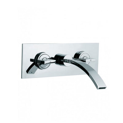 Monoblock Basin Mixer without popup waste, with 375 mm Long Braided Hoses