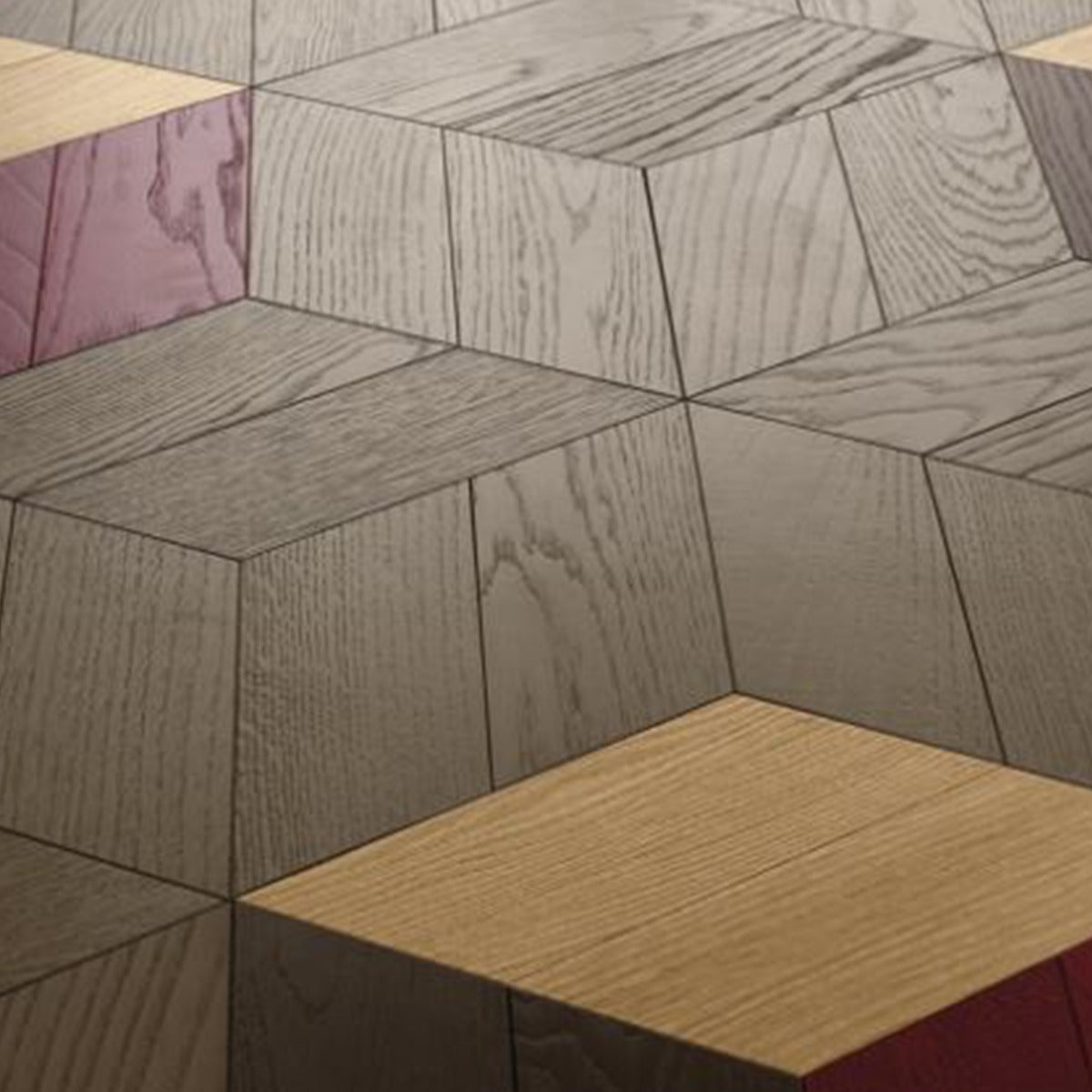Bisazza Wood Collection, Colours 'Cherry (S30-A)' Right Hand Block -10027