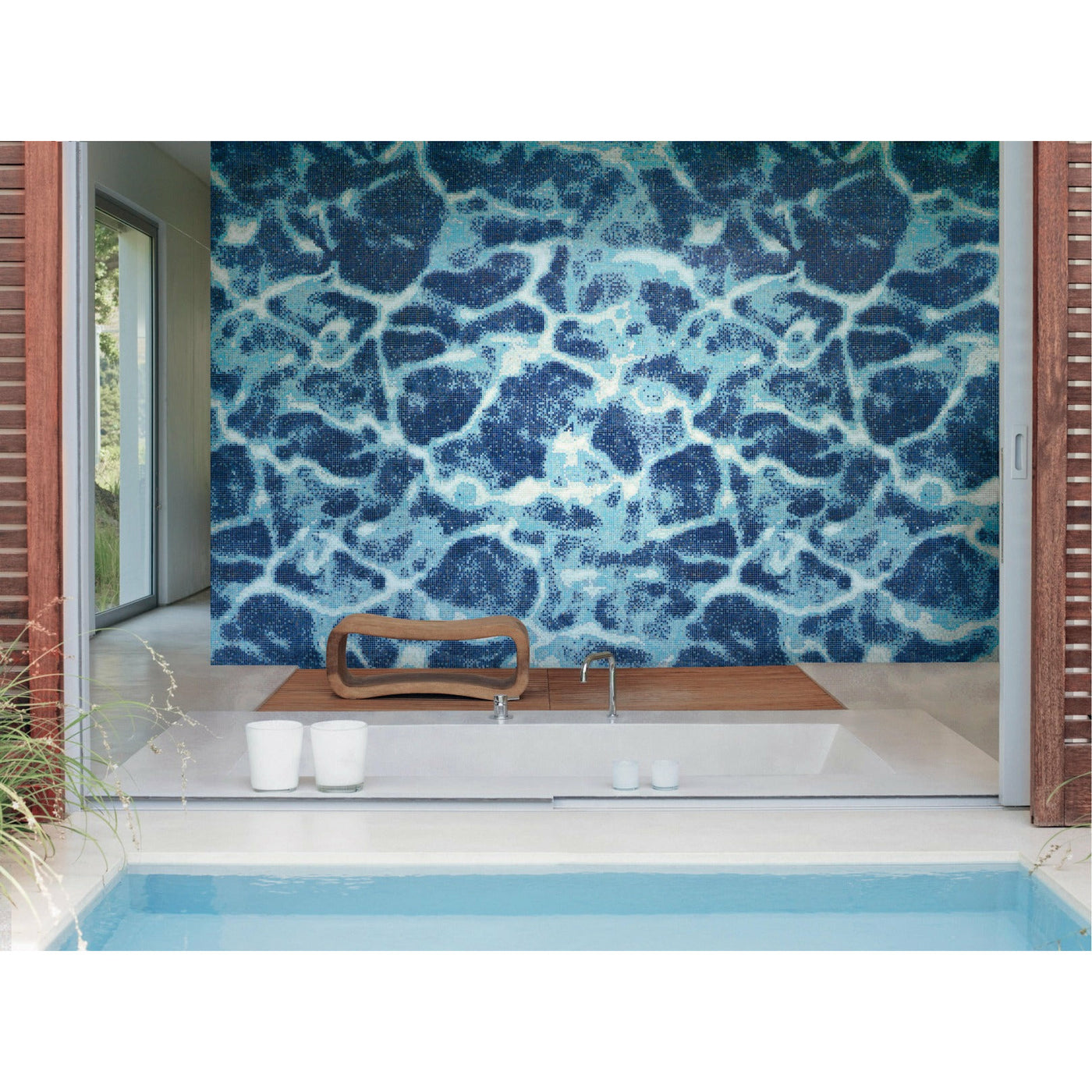 Bisazza Decorations 'Clear Water' Italian Glass Mosaic Tiles-5790