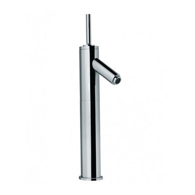 Joystick High Neck Basin Mixer (180 mm Extension Body) without Popup Waste, with 600 mm Long Braided Hoses