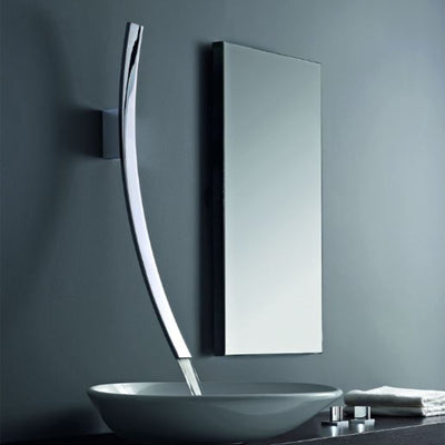 Graff Luna Wall Mounted Washbasin Spout with Deck Mounted Basin Valves. Available in Polished Chrome & Satin Nickel. Please see order options.