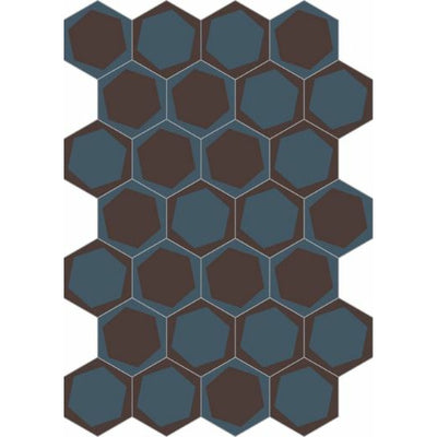 Bisazza by Paola Navone On / Off Night Hexagonal Italian Cementiles-8541