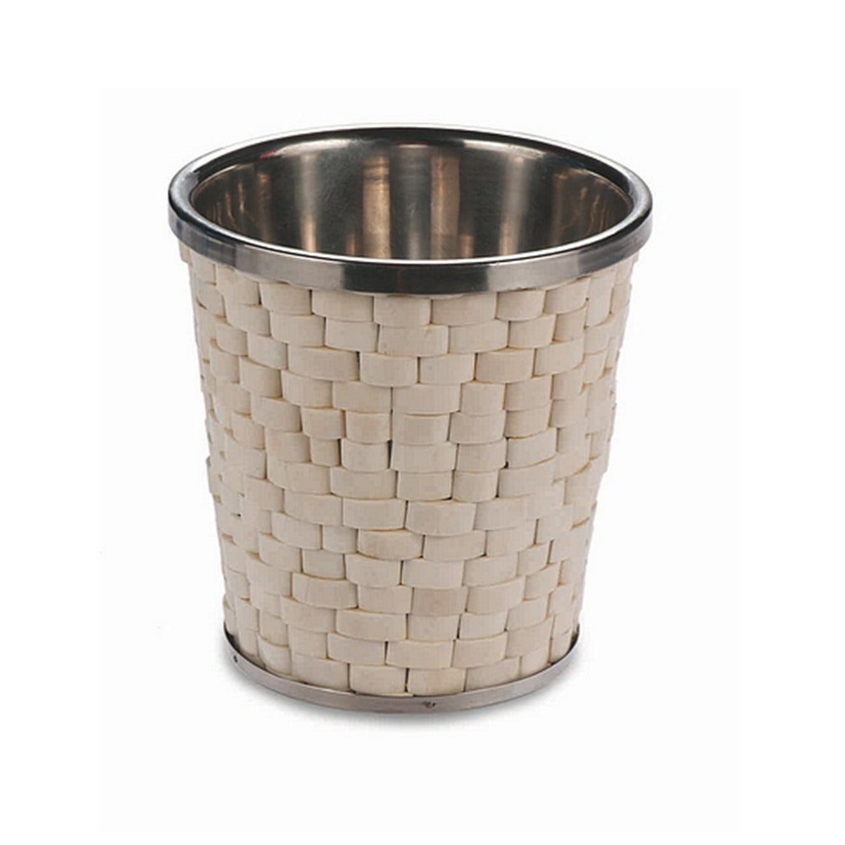 Stainless Steel and Bone Tile Wine Cooler-0